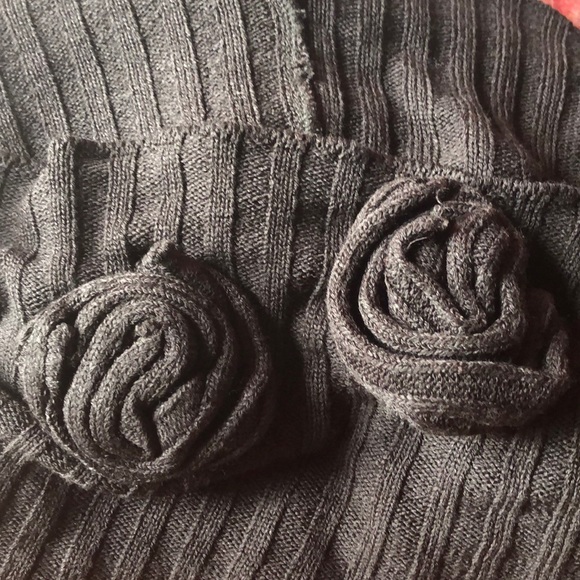 ❤️Unique Black Ribbed Sleeveless Midi Dress Knit M - Picture 3 of 7